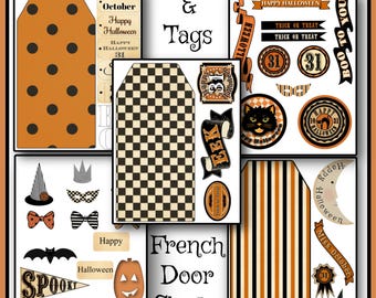 Cat-tober Tags and Embellishments Digital Images Click on "Learn more about this item" for a full description.