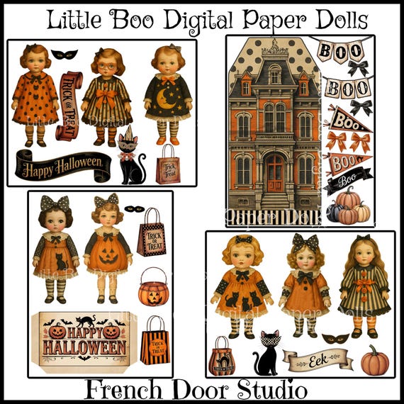 Little Boo Digital Paper Dolls Digital Images Click on "Learn more about this item" for a full description.