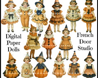 Little Trick or Treaters Digital Paper Dolls Click on "Learn more about this item" for a full description.