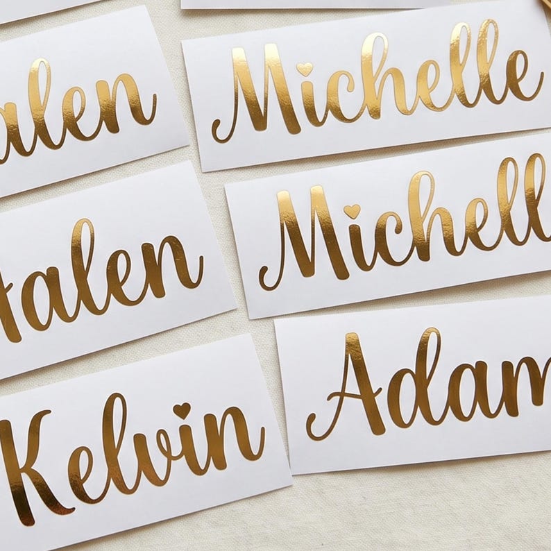 Sticker Cursive Name Personalized Name Vinyl Decals, Wedding and Party Stickers - Etsy Canada