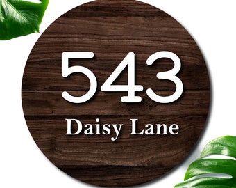 House Number Address Wood Sign, Home Address Wooden, Number Sign, Custom Wood Sign, Personalized Signs, Personalized Gifts, 3D Sign