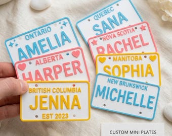 Personalized 3D Printed Custom Name License Plate Canada Provinces Kids Ride-On Bike Toy Gift