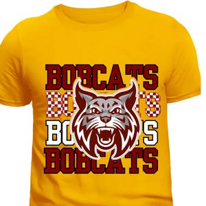 Bobcats Mascot Maroon and White PNG