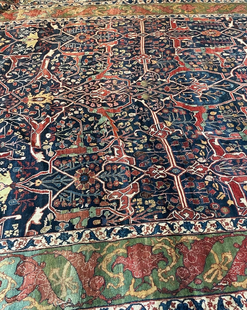 Reserved 19th Century Palatial Palace Size Antique Rug Complex
