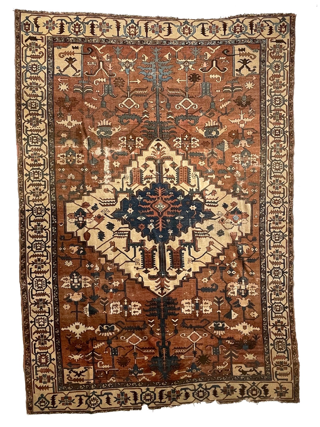 HISTORICAL Antique Rug | Artistic Beauty With Deep Copper, Umber, Amber ...