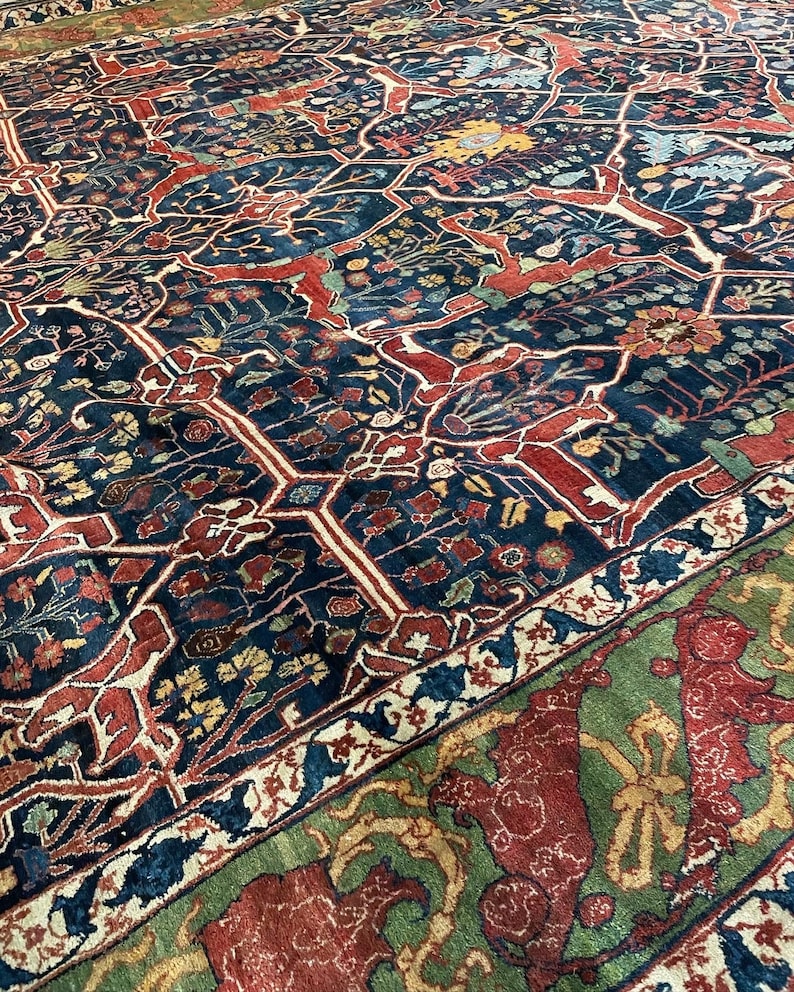 Reserved 19th Century Palatial Palace Size Antique Rug Complex