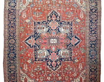 ULTRA RARE LEGENDARY Palatial Antique Rug Tribal Dream | Masterful Dyes and Wool | 11.7 x 18.7