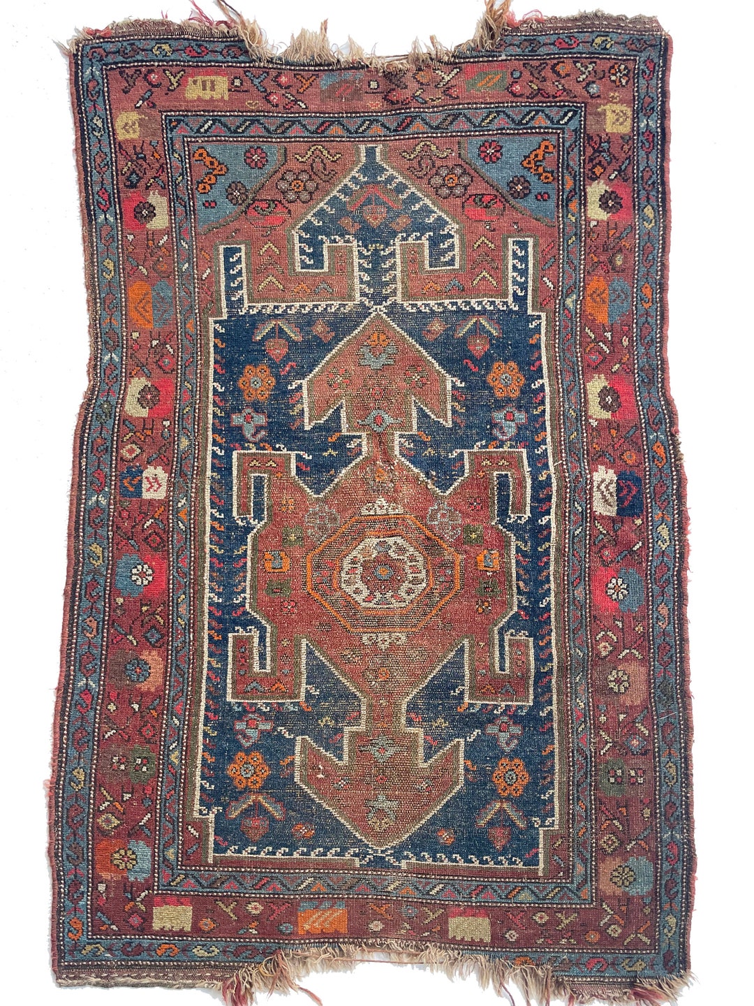 Old Timey Rug OLD & WORN Nomadic Village Rug Antique Tribal Beauty 3.5 X 5.7 - Etsy