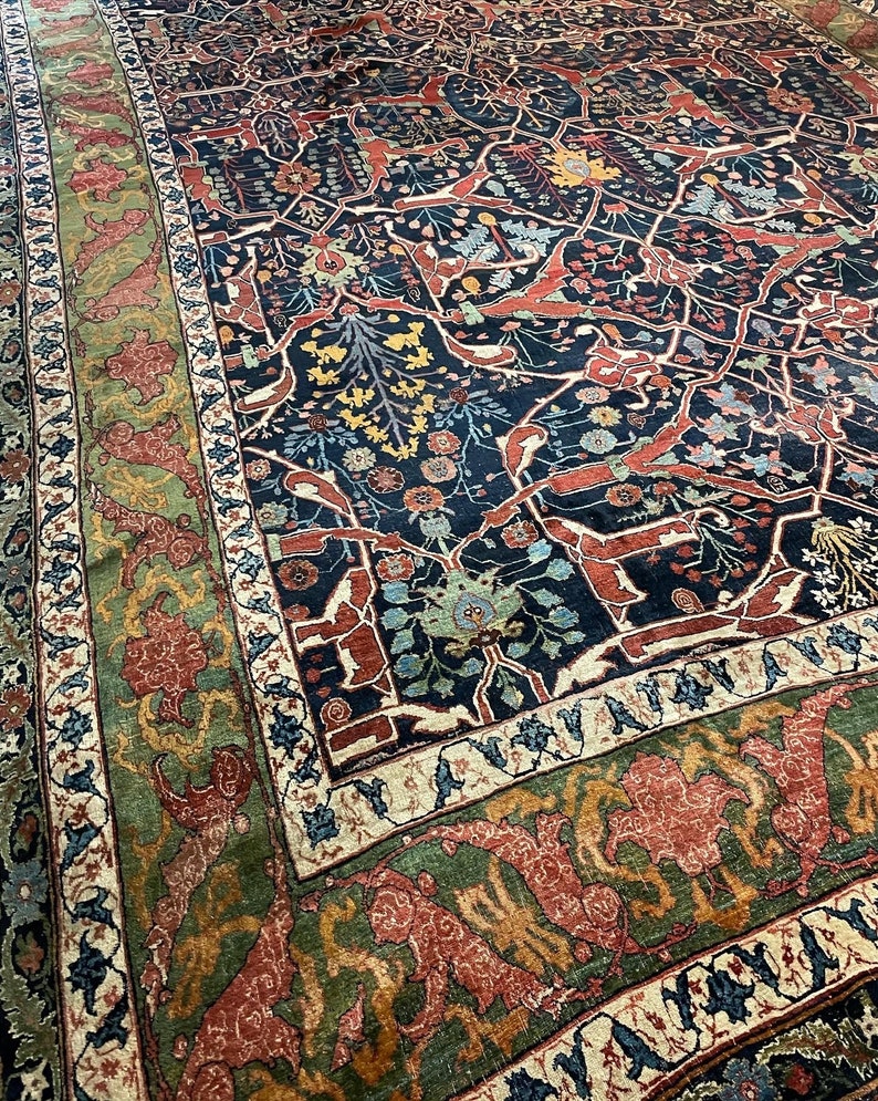 Reserved 19th Century Palatial Palace Size Antique Rug Complex