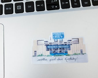 Another First Down Kentucky Sticker, Kroger Field, Kentucky Football Stadium, Wildcats, University of Kentucky, UK, Water bottle Sticker