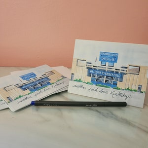 University of Kentucky Wildcat Football at Kroger Field Blank Note Card Sets of 4 with White Envelopes, Dad Gifts, Graduation, Big Blue Fan