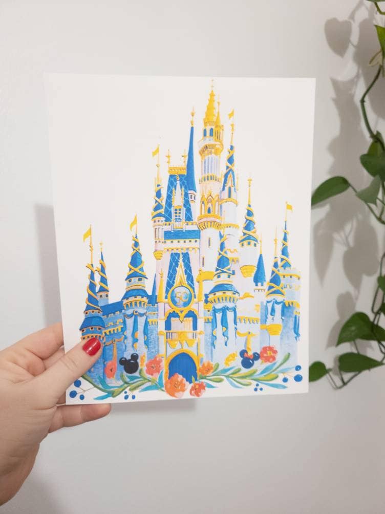 Cinderella's Castle at Walt Disney World Art Print 8x10 Original ...