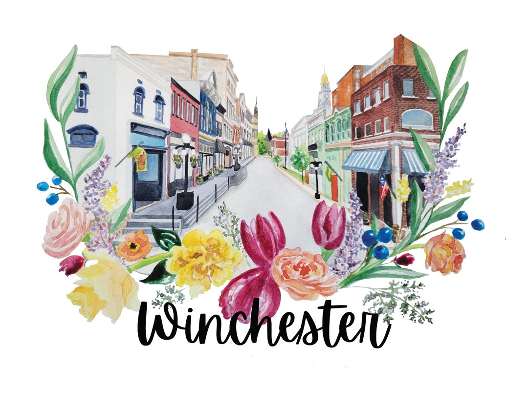 Downtown Winchester Kentucky Print, 8x10, Print of an Original