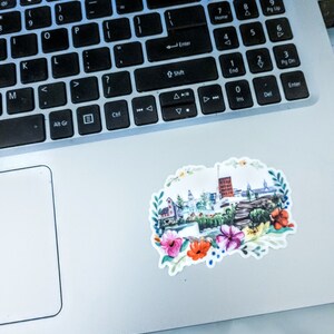 All Kentucky Sticker, Watercolor Painting, Kentucky Collage, Florals, Flower Sticker, Kentucky Sticker, Water bottle Sticker, Laptop Sticker