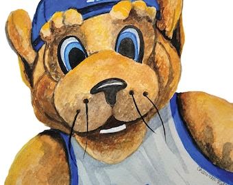 Scratch Kentucky Wildcat Mascot, UK Basketball, University of Kentucky Fan Gifts, Basketball Season, Gifts for Him, UK Wildcats, Cats, Print