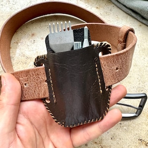 Fodero per cintura, organizer per cintura, custodia multiuso, fodero in pelle multiuso, custodia in pelle per cintura