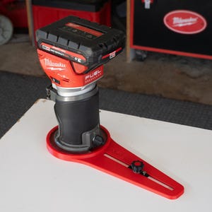 Adjustable Circle Cutting Jig compatible with Milwaukee M18 FUEL Compact Router - 3D Printed Circle Trimming Machine Accessory