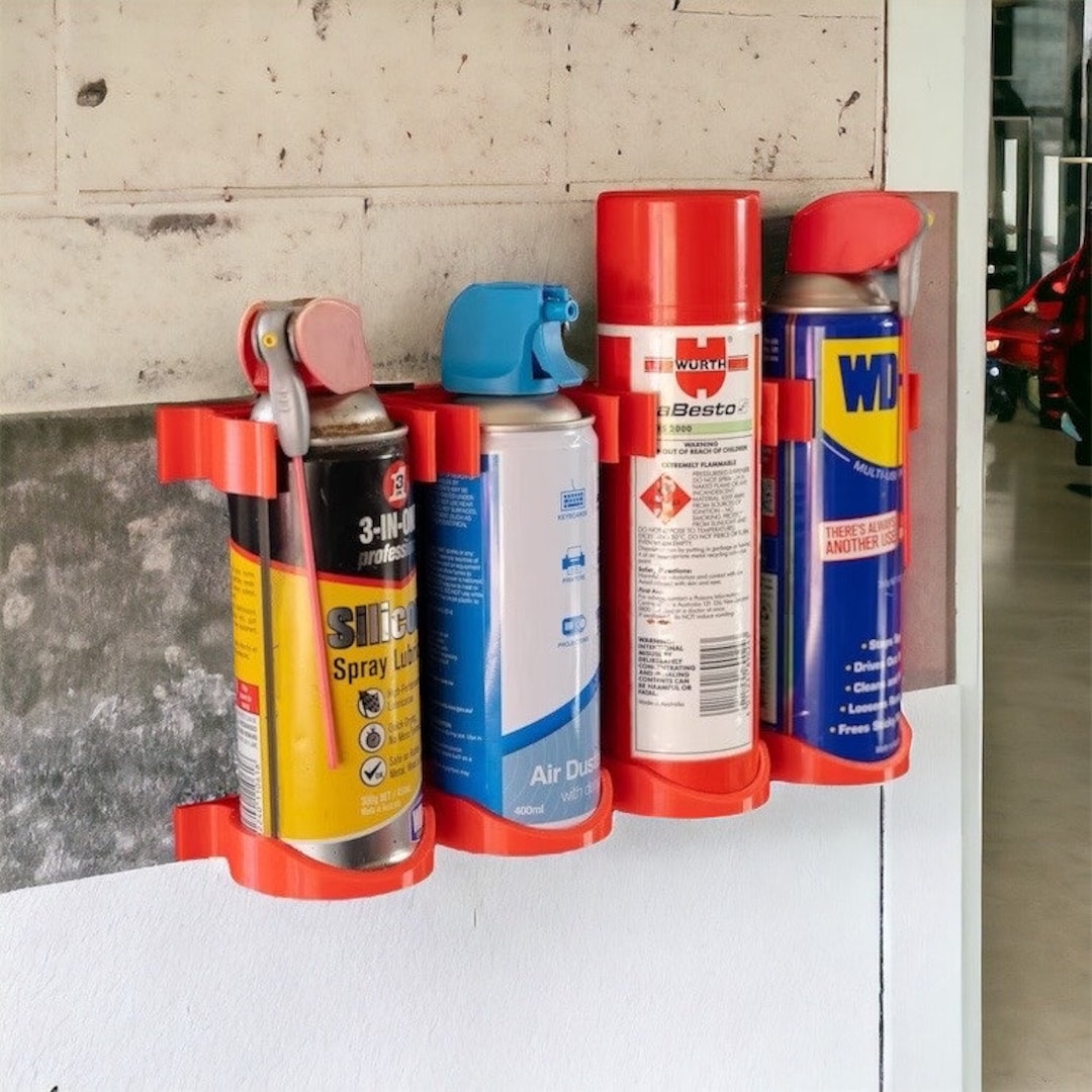 Spray Can Holders 3D Printed Handy Wallmounted Organiser for Vans