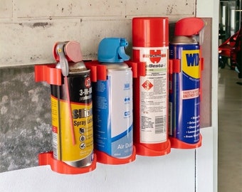 Spray Can Holders | 3D Printed | Handy Wall-Mounted Organiser for Vans, Trailers, Caravans, RV's, Garages & Workshops