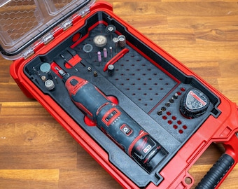 Milwaukee M12 Rotary Tool Insert Tray Kit: 3D Printed Packout Organizer
