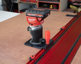 Milwaukee Router Track Adapter Kit: Works with Makita/Festool Guide Rails, 3D Printed