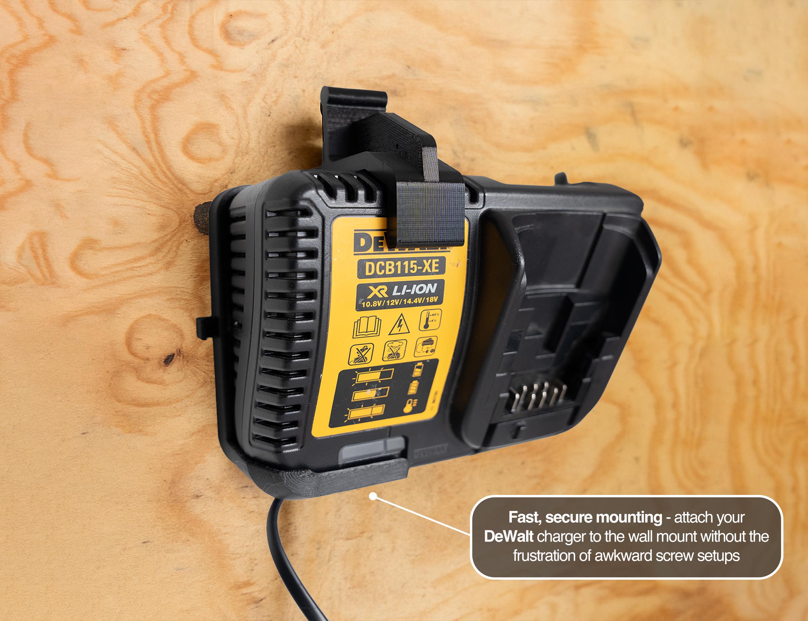 Supporto Parete Per Batterie DeWalt 20V E Caricatore - Organizza Il Tuo Garage - Foto 3