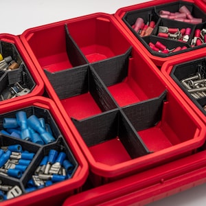 Bin Dividers compatible with Milwaukee PACKOUT Low Profile Bins | 3D Printed | Custom Organisation | Storage Dividers