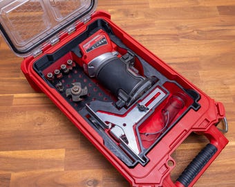 Milwaukee M18 compacte router Packout-bijsluiter: 3D-geprinte opbergdoos
