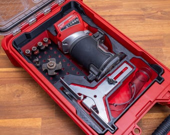 Kit de bandeja de inserção para tupia compacta Milwaukee M18 para caixas organizadoras Packout | Impresso em 3D