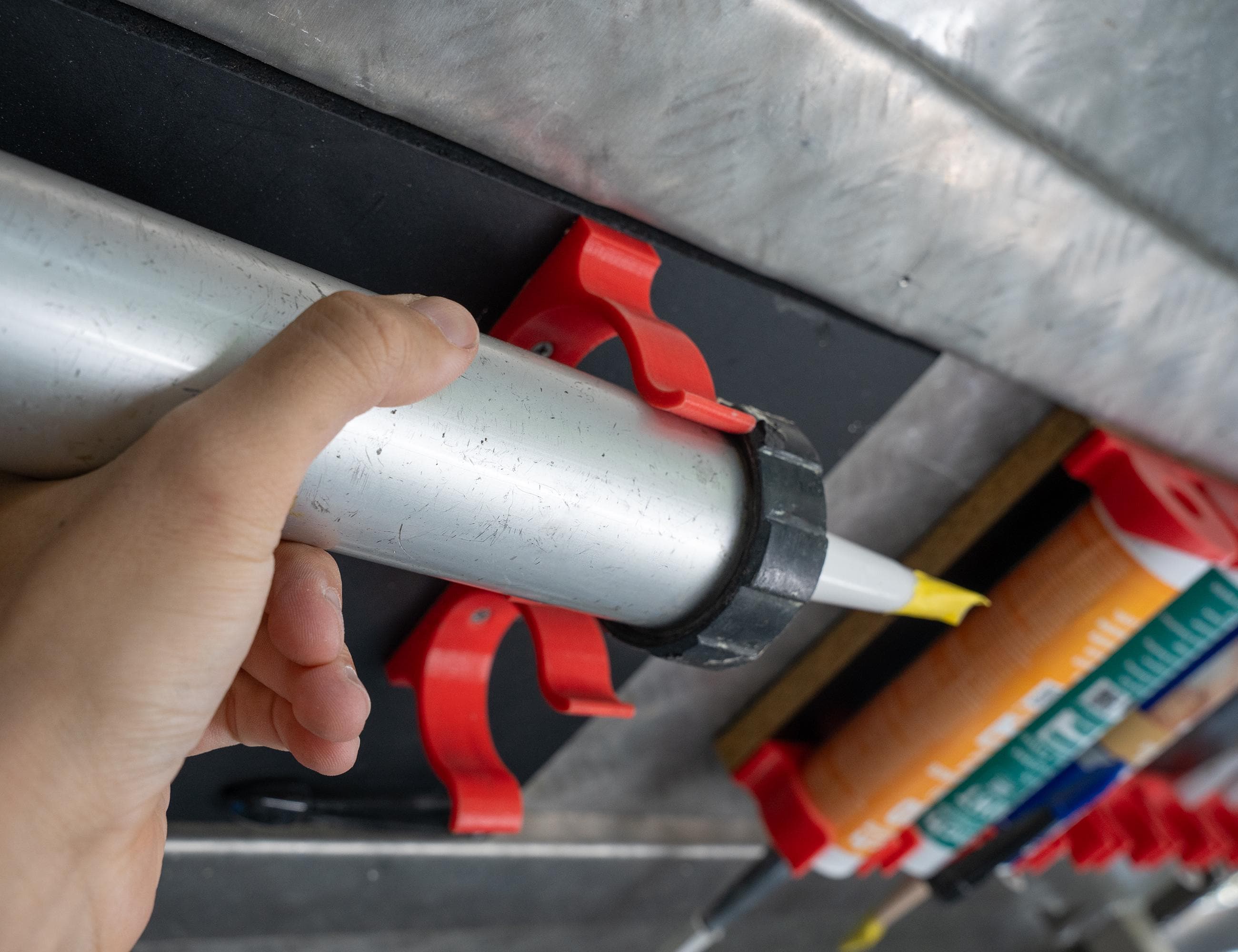 Caulk Gun Holder | 3D Printed | Wall Mount for Vans, Trailers, Garages ...