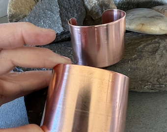 2-INCH Copper Cuff Blank, Great for Patina or Hammering, Jewelry Findings, Fire Painting, 18-gauge copper