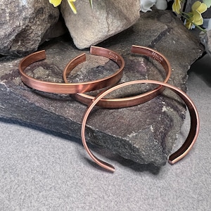 Get these BANGLE Copper Cuffs while you can, 1/4-Inch-Wide, Easy Add-On, Fire Paint, Stamping, Jewelry Findings, Raw Copper, You Embellish!