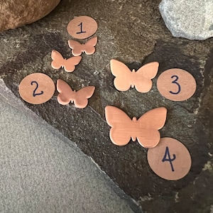 Flutterby ! Pièces brutes en cuivre papillon, recherche de bijoux, pièce brute pour émaillage, pièce brute pour estampage