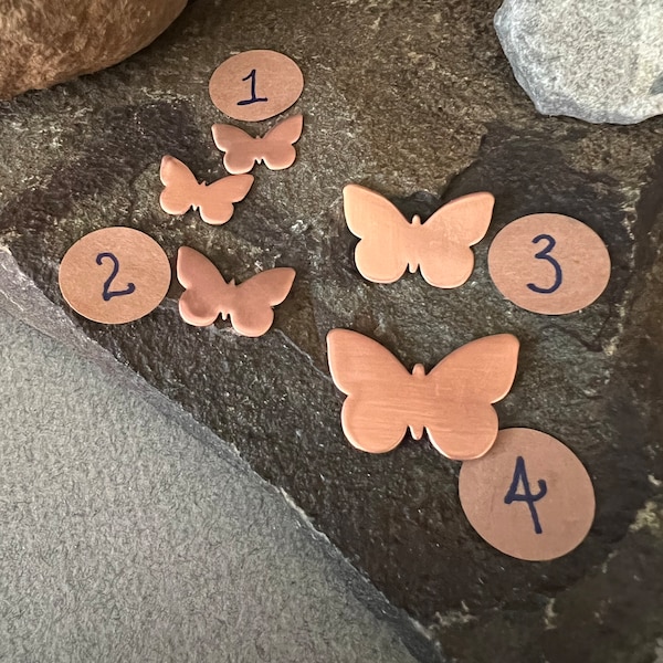 Flutterby! Butterfly Copper Blanks, Jewelry Finding, Enameling Blank, Stamping Blank