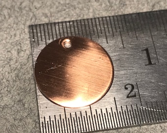Copper Blanks: Disk, 5/8 Inch, 24/26 Gauge, Jewelry Supplies