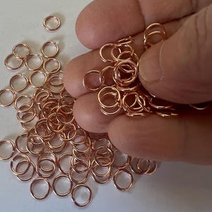 NEW!, 18ga Half Hard Copper Open Jump Rings: Limited Quantities, Hand Cut Jewelry Supplies, 100 Pieces