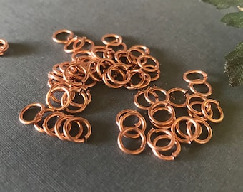 20gauge Copper Open Jump Rings, Handcut, Saw Cut, Raw Copper