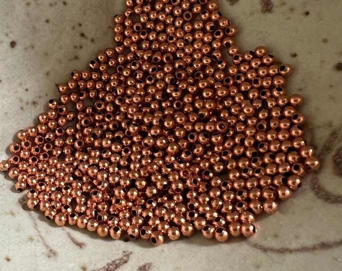 2.0mm Copper Beads, Jewelry Findings, Crafting, Beading, Raw Copper - Etsy
