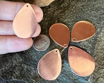 Copper Teardrop Blank: Size 4 Jewelry Findings