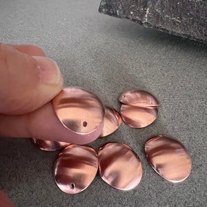 Domed OVAL Copper Blank, 4 Count or 12 Count PACKS, Jewelry Findings, Enameling Supply, Hand Stamping Blanks