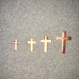 4 tailles, croix, cuivre vierge, accessoires de bijouterie, estampage à la main, émaillage, trois tailles