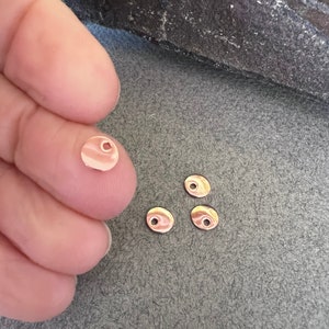 12, 20, or 50 Count PACK, SIZE 1/4 Inch, Miniature Copper Disk Blank, Hand Cut, Hand Stamping, Enamel Supply, Jewelry Finding, Metal Sequin