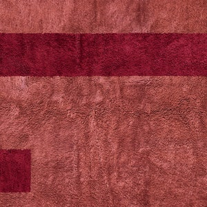 Handmade Moroccan Red Wool Rug, Abstract Berber Shag Rug (8x10) Bild 6