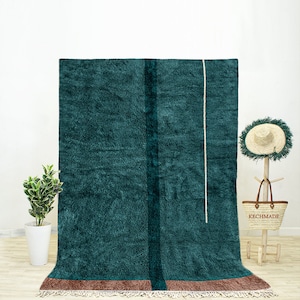 Green Moroccan Rug, Handmade Wool Rug, Green Rug for Living Room, Green Rug 8x10, Berber Area Rug 9x12, Green Rugs for Living Room