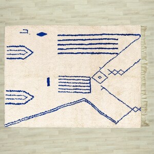 Geometric Rug, Moroccan Rug, Shag Rug, Boho Rug, Beni Ourain rug, Area Rug 8x10, Bohemian Rug