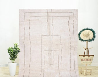 Handwoven Beni Ourain Rug, Moroccan Berber Wool Area Rug