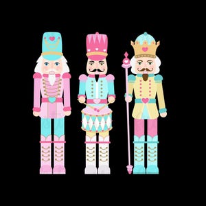 Cascanueces rosa: Amigos PNG, descarga digital / Sublimación navideña / Uso comercial / Descarga instantánea PNG / Navidad rosa PNG imagen 3