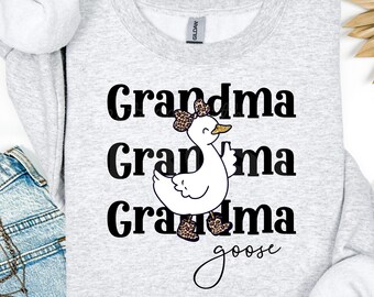 Vovó Ganso Leopardo PNG: Design de Camiseta para o Dia das Mães (Download Digital)