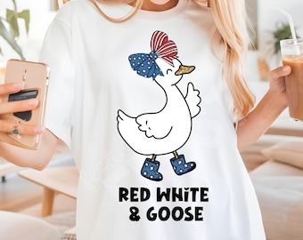 Patriotic Goose PNG: 4th of July, USA, Memorial Day (Digital Download)