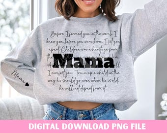 Christian Mom PNG: Bible Verse, Mother's Day Sublimation Design (Digital Download)